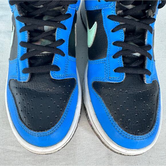 Nike Dunk Low SE GS Kids 5Y Crater Black Photo Blue Mint Green DR0165-001 Skate - Picture 8 of 9
